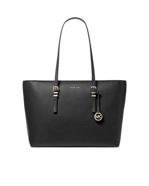 MICHAEL Michael Kors Black Textured Leather Tote Bag