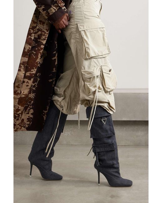 The Attico Black Stiletto Boots