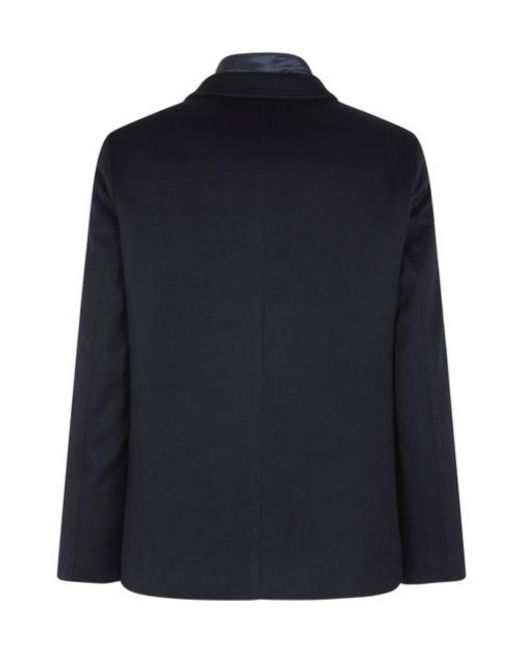 Herno Blue Straight Hem Layered Jacket for men