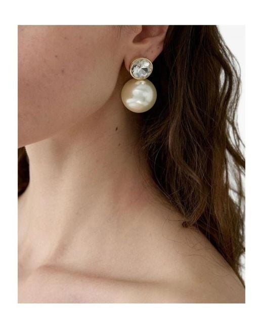 Carolina Herrera Metallic Spherical Pendant Earrings