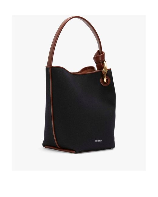 J.W. Anderson Black Jw Anderson Logo Stamp Chain-Linked Shoulder Bag