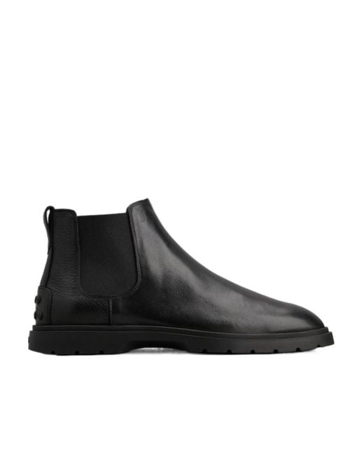 Tod's Black Slip-On Chelsea Boots for men