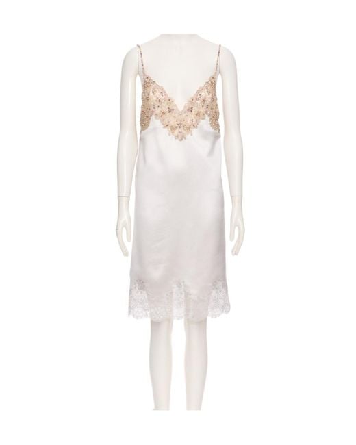Valentino White Suspender Dress