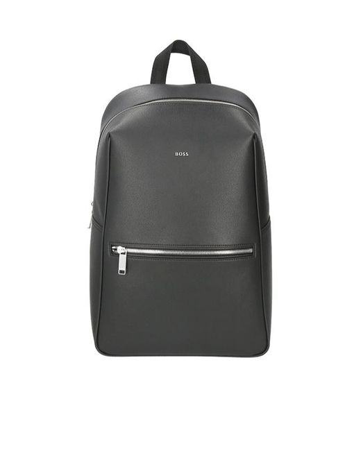 Boss Gray Zip-Closure Backpack for men