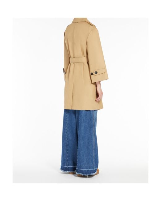 Weekend by Maxmara Natural Water-Repellent Gabardine Double-Breasted Trench Coat