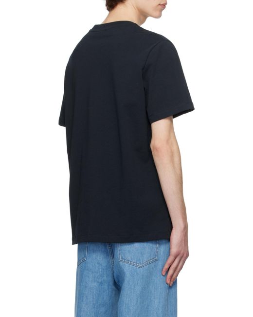 A.P.C. Blue Logo Detailed Crewneck T-Shirt
