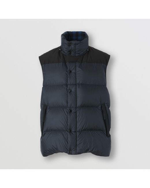 Burberry Blue Convertible Padded Jacket for men