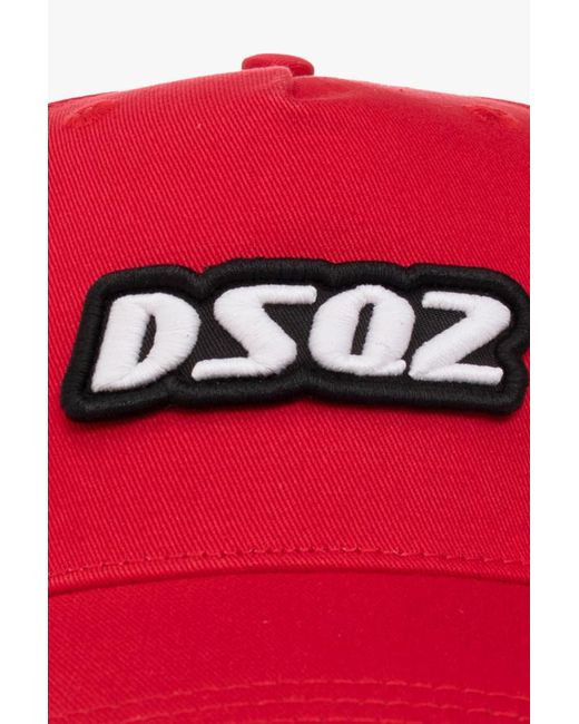 DSquared² Logo Embroidered Curved Peak Cap for men