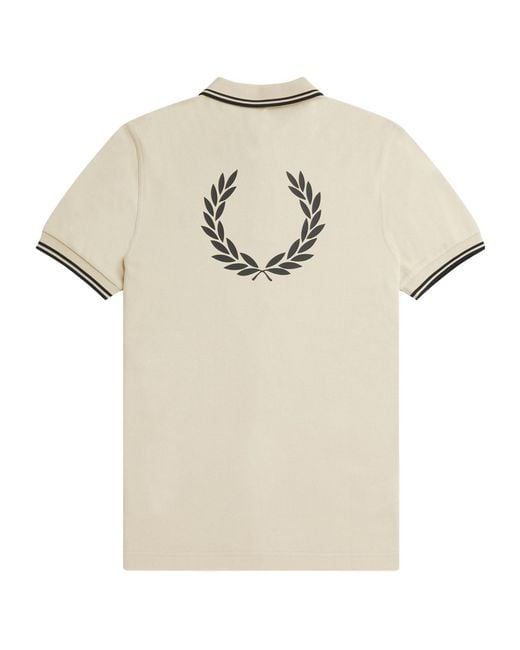 Fred Perry Natural Logo-Embroidered Cotton Polo Shirt for men