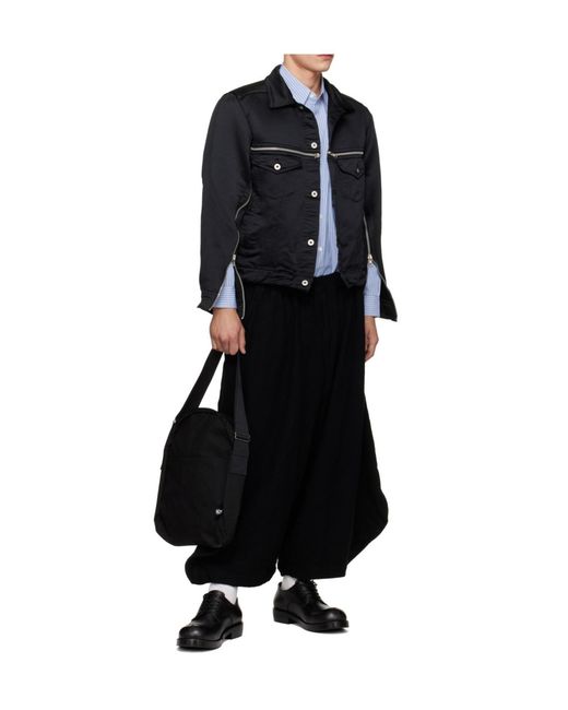 Comme des Garçons Black Zip-Detail Button-Up Jacket for men