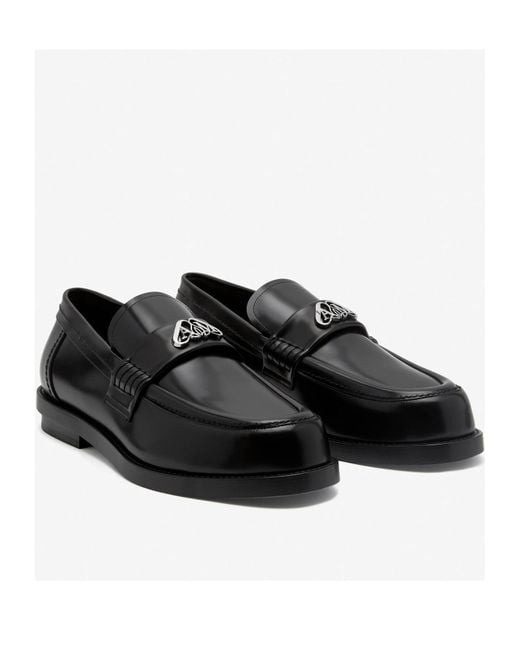 McQueen Black Seal Slip-On Loafers