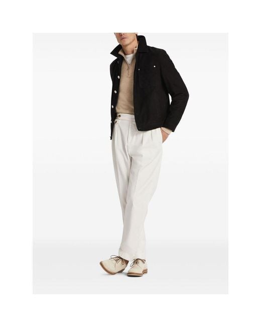 Brunello Cucinelli Black Outerwear Shirt-Style Jacket for men