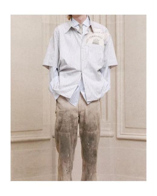 Enfants Riches Deprimes Gray Anti-Communist League Short Sleeve Shirt for men