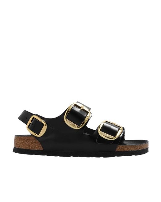 Birkenstock Black Milano Leather Sandals
