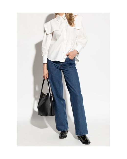 A.P.C. White Poplin Ondine Shirt
