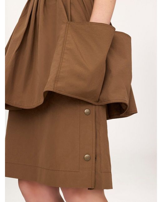 Chloé Brown Chloé Layered Utility Skirt