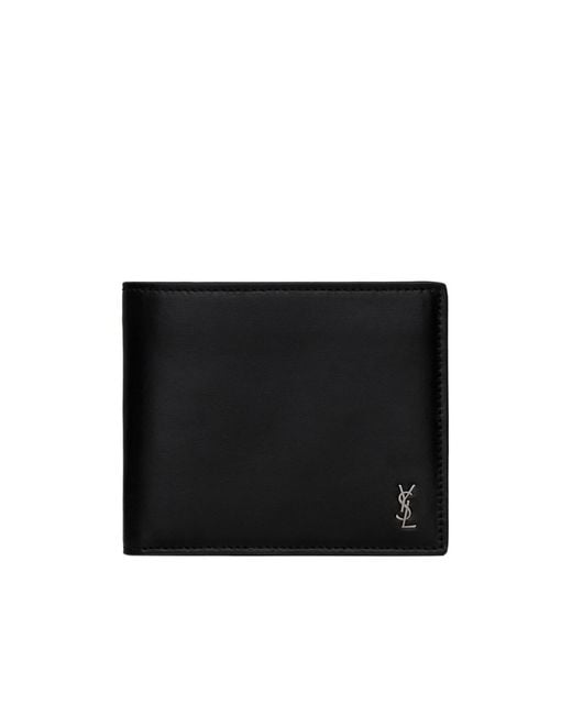 Saint Laurent Black Single-Fold Wallet for men