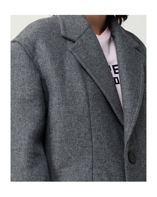 DSquared² Gray Single-Breasted Notched-Lapel Coat