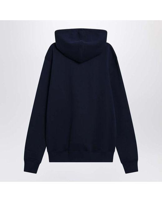 AMI Blue Ami De Coeur Drawstring Hoodie for men