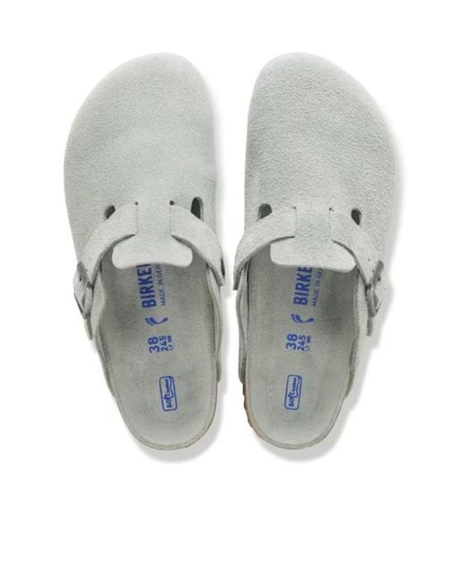 Birkenstock White Boston Bs Mules for men