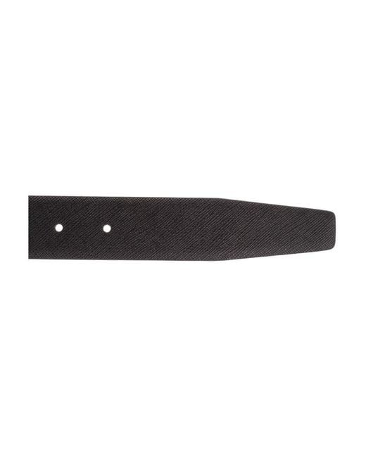 Prada White Logo-Detailed Reversible Buckle Belt for men