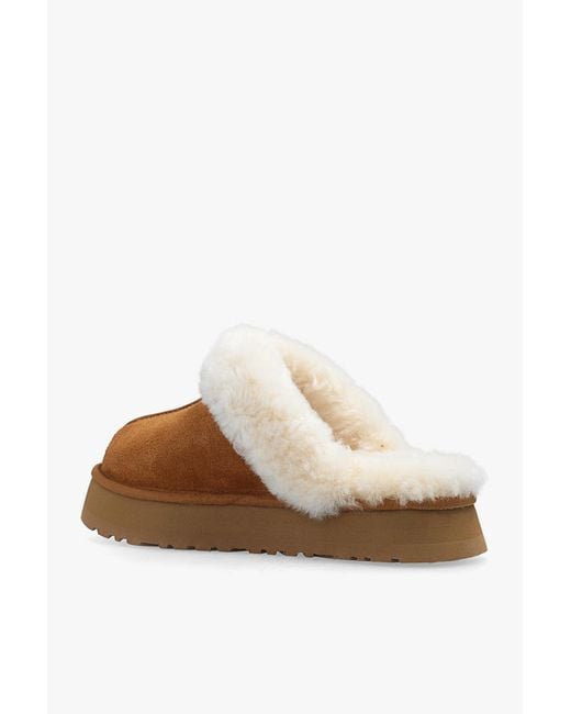 Ugg Brown Disquette Slip-On Platform Slippers