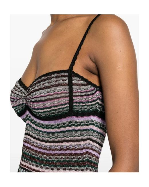Missoni Multicolor Striped Trim Dress