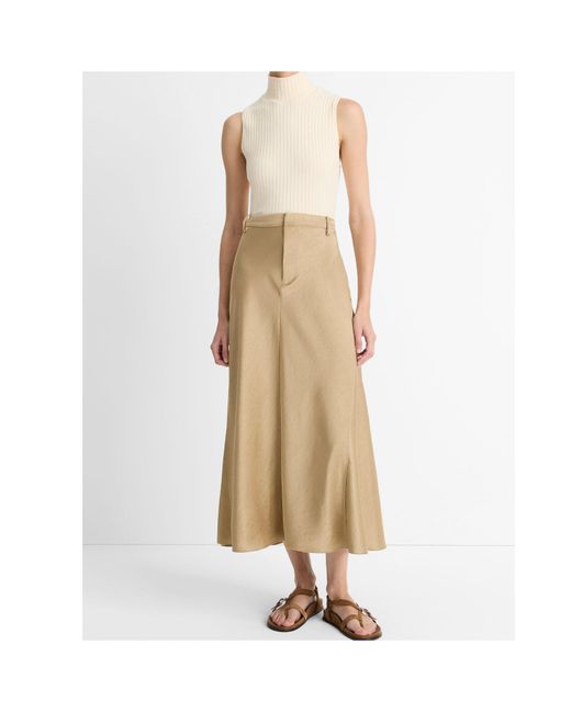 Vince White Sleeveless Turtleneck Top