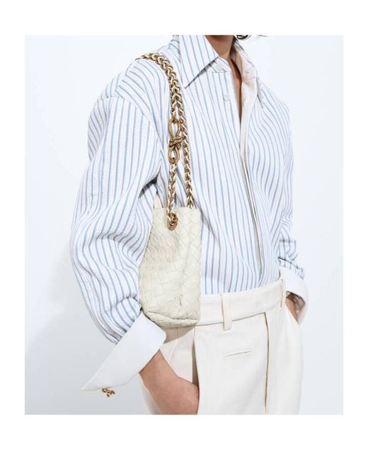 Bottega Veneta Gray Small Andiamo Chain