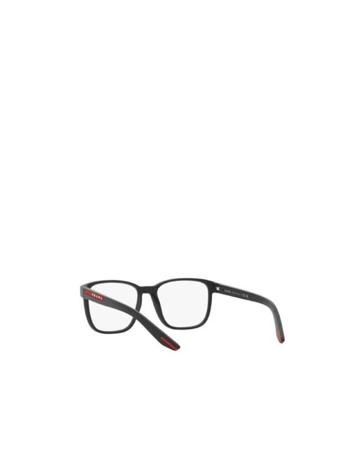 Prada Linea Rossa White Prada Eyewear Linea Rossa Square Frame Glasses for men