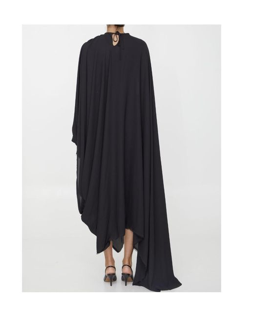 Balenciaga Blue Pleated Asymmetric Dress