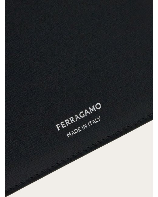 Ferragamo Black Ferragamo Logo Printed Bi-Fold Wallet for men