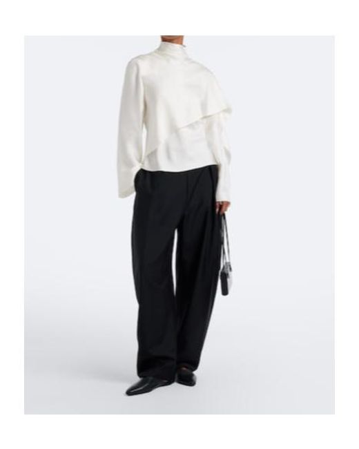 Rohe Black Wool And Mohair Barrel Pants