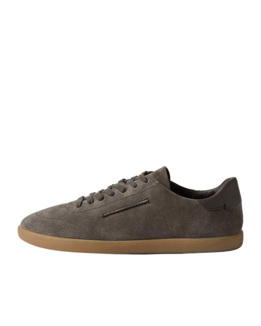Zegna Brown Paneled Low-Top Sneakers for men