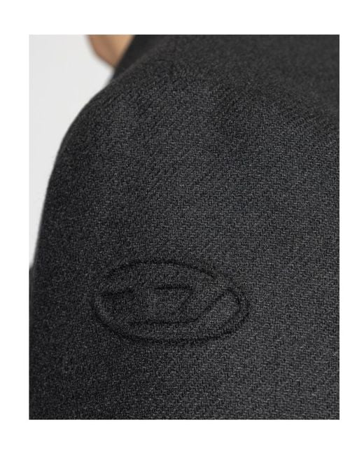 DIESEL Black Long Sleeve Double-Breasted Jacket for men