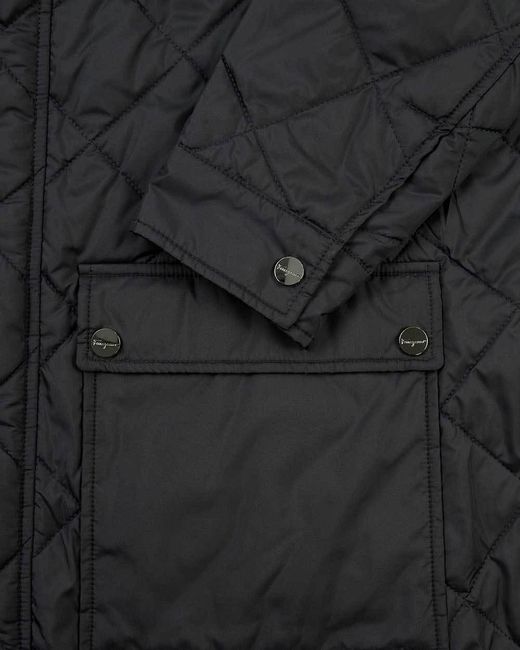 Ferragamo Blue Quilted Casual Jacket for men