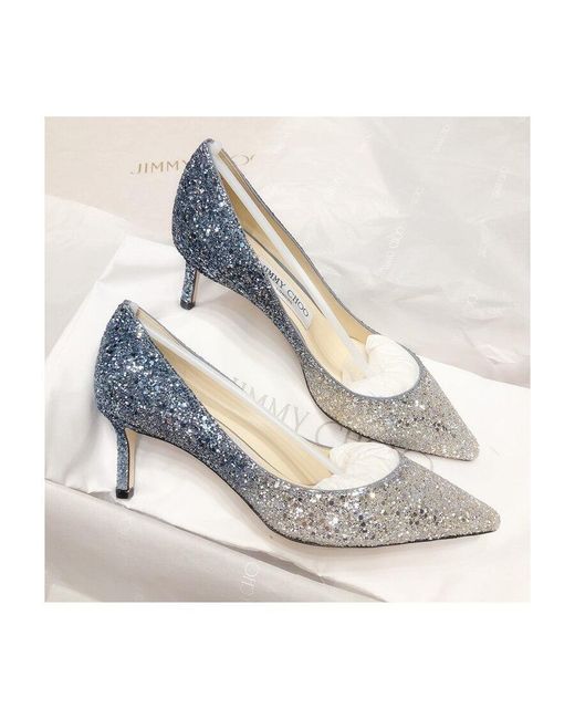 Jimmy Choo White Romy60 Pointed Heels