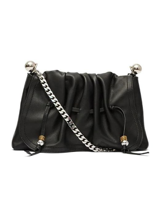 Isabel Marant Black Bolton Pouch Shoulder Bag