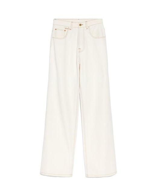 Jacquemus White La De Nîmes Organic-Cotton Jeans