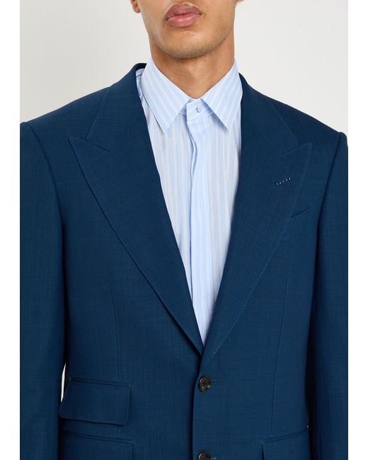 Tom Ford Blue Wool Suit Set for men