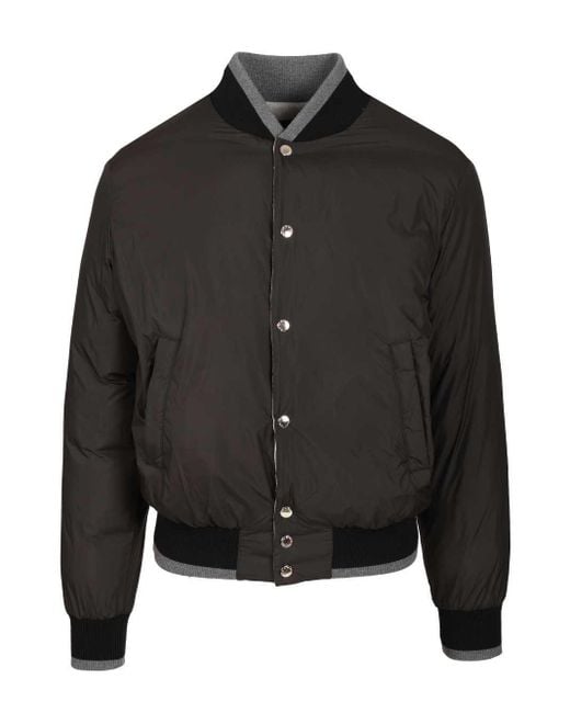 Dolce & Gabbana Gray Reversible Padded Jacket for men
