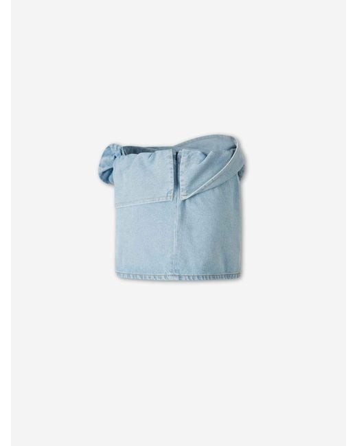 Magda Butrym Blue Denim Mini Skirt