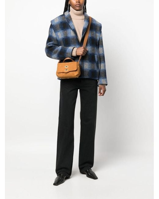 Zanellato Brown Rivet Shoulder Bag