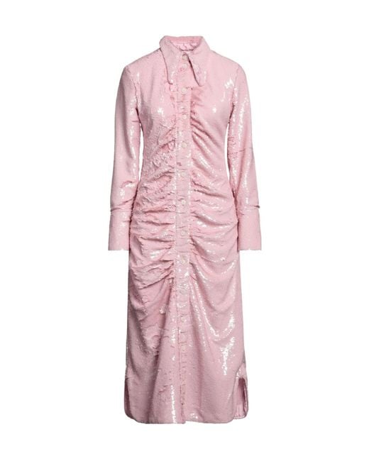 Ganni Pink Sequinned Dress