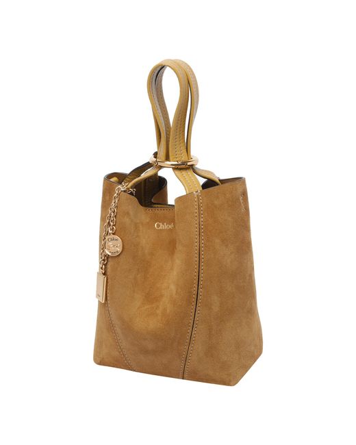 Chloé Brown Chloé Spin Small Tote Bag