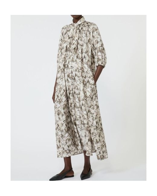 Max Mara White Patterned Dress