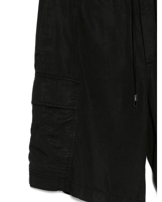 Iceberg Black Cargo Drawstring Shorts for men