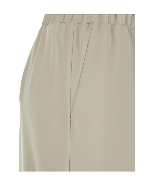 P.A.R.O.S.H. Natural Elasticated-Waist Palazzo Pants