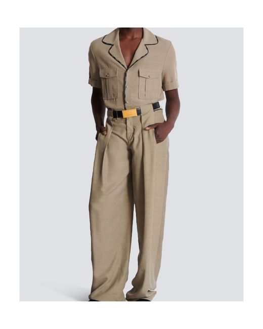 Balmain Natural Relaxed Fit Pyjama Shirt for men