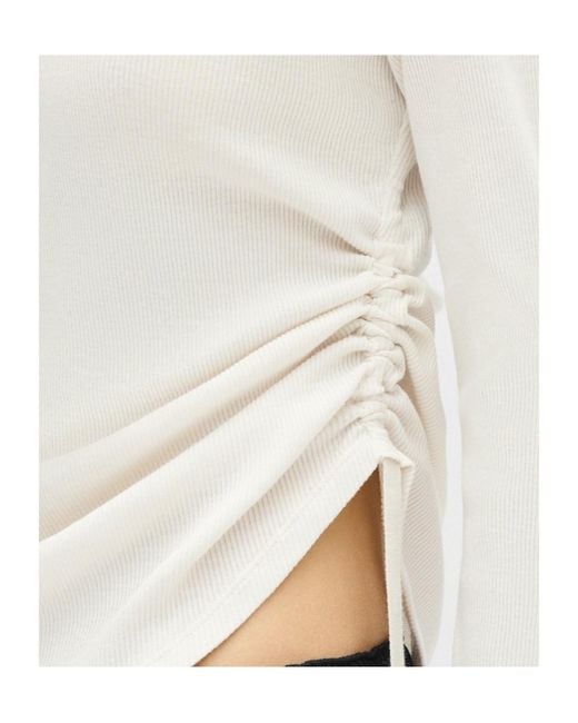Ann Demeulemeester White Dot Wrinkled Long-Sleeve T-Shirt